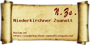 Niederkirchner Zsanett névjegykártya