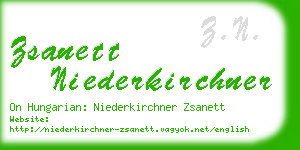 zsanett niederkirchner business card